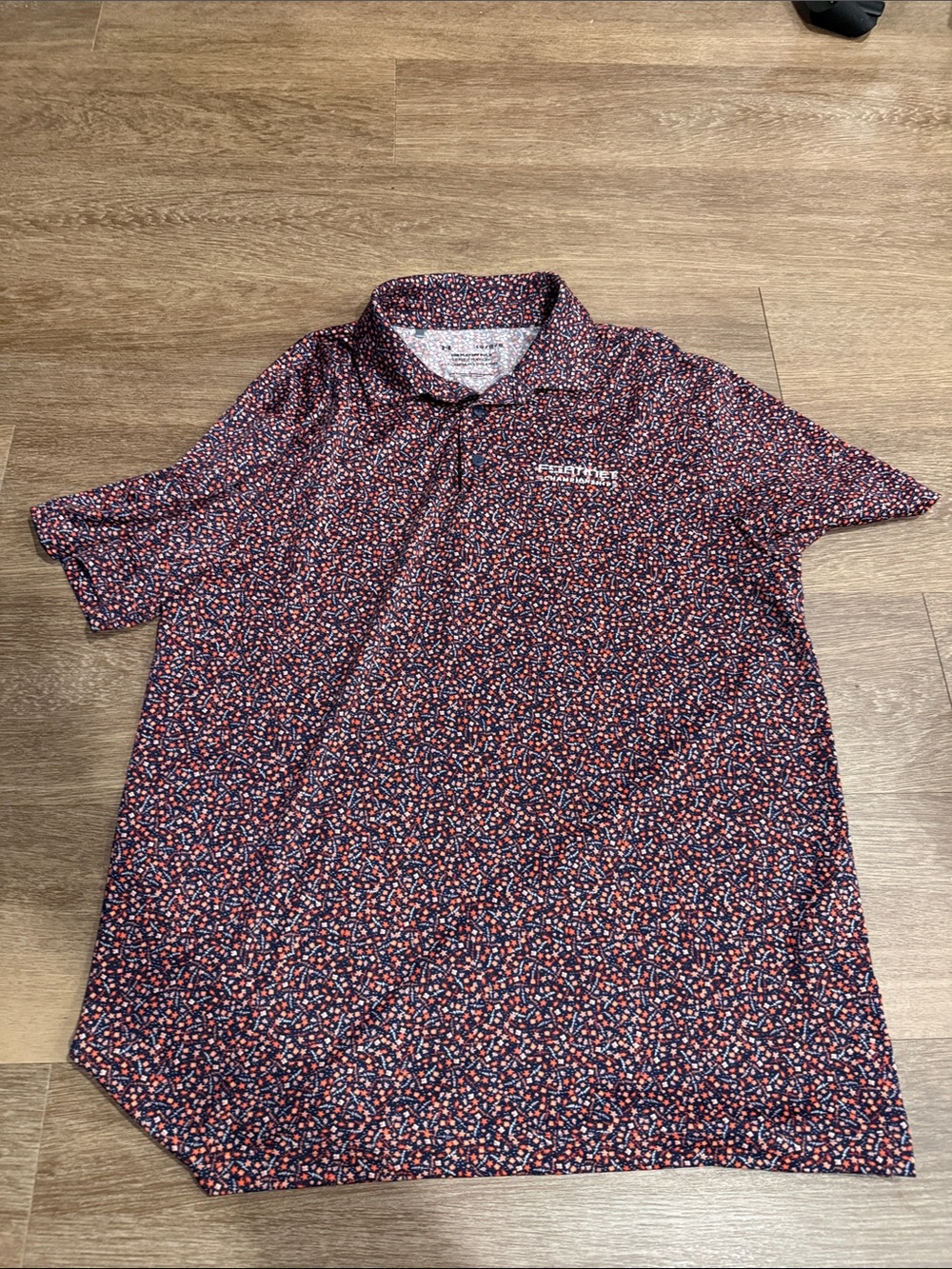 Fortinet Championship Under Armour Men’s Polo in Navy with Red and White